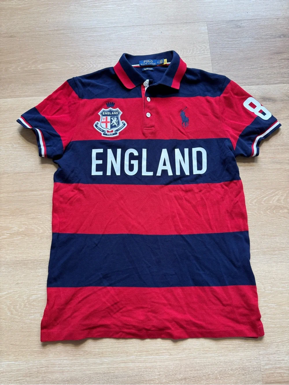 Ralph Lauren Red & Navy England Rugby Polo